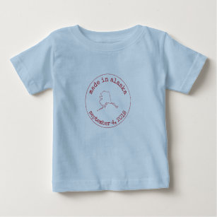 Bearbeitbar in Alaska Briefmarke der Genehmigung Baby T-shirt