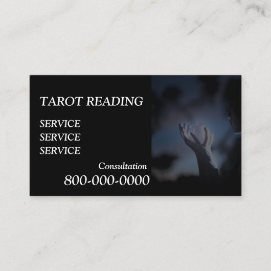 Bearbeitbar, Kartenleseservice, Tarot , Magic etc. Visitenkarte (Vorderseite)