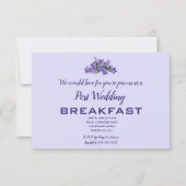 Bearbeitbar Lila Campunala Post Hochzeitstreffen RSVP Karte (Vorderseite)