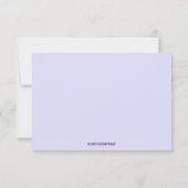 Bearbeitbar Lila Campunala Post Hochzeitstreffen RSVP Karte (Rückseite)