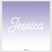 (Bearbeitbar) Lila FarbOmbre und Text Aufkleber (Blatt)