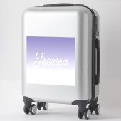 (Bearbeitbar) Lila FarbOmbre und Text Aufkleber (Koffer)