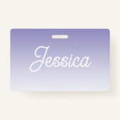 (Bearbeitbar) Lila FarbOmbre und Text Ausweis (Vorderseite)