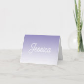 (Bearbeitbar) Lila FarbOmbre und Text Dankeskarte (Vorderseite)