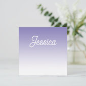 (Bearbeitbar) Lila FarbOmbre und Text Einladung (Stehend Vorderseite)