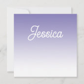 (Bearbeitbar) Lila FarbOmbre und Text Einladung (Vorderseite)