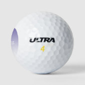 (Bearbeitbar) Lila FarbOmbre und Text Golfball (Logo)
