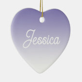 (Bearbeitbar) Lila FarbOmbre und Text Keramik Ornament (Rechts)