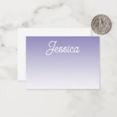 (Bearbeitbar) Lila FarbOmbre und Text Mitteilungskarte (Vorderseite/Rückseite Beispiel)