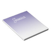 (Bearbeitbar) Lila FarbOmbre und Text Notizblock (angewinkelt)