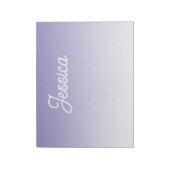 (Bearbeitbar) Lila FarbOmbre und Text Notizblock (Rotiert)