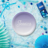 (Bearbeitbar) Lila FarbOmbre und Text Pappteller (Party)