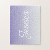 (Bearbeitbar) Lila FarbOmbre und Text Puzzle (Vertikal)