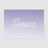 (Bearbeitbar) Lila FarbOmbre und Text Seidenpapier (Vorderseite)