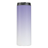 (Bearbeitbar) Lila FarbOmbre und Text Thermosbecher (Rückseite)