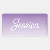 (Bearbeitbar) Lila Ombre & Ihr Text Banner (Horizontal)