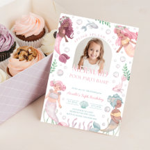 Bearbeitbar Mermaid Pool Party Einladung. Splish S