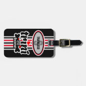 Bearbeitbar Monogram Initial Trini to de Bone Gepäckanhänger (Vorderseite horizontal)