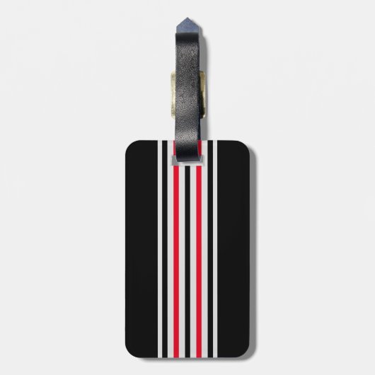 Bearbeitbar Monogram Initial Trini to de Bone Gepäckanhänger (Rückseite vertikal)