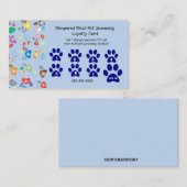 Bearbeitbar Pampered Paws Dog Groomer Loyalty Visitenkarte (Vorne/Hinten)