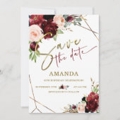 Bearbeitbar Save the Date 50. Geburtstag Einladung (Vorderseite)