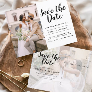 Bearbeitbar Save the Date Elegantes Minimalistisch Postkarte