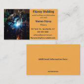 Bearbeitbar Schweißen und Metallbearbeitung Visitenkarte (Vorne/Hinten)