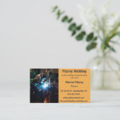 Bearbeitbar Schweißen und Metallbearbeitung Visitenkarte (Stehend Vorderseite)