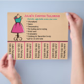 Bearbeitbar Seamstress Telefonnummer Flyer (Hand)