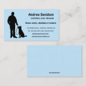 Bearbeitbar Silhouette Dog Trainer Visitenkarte (Vorne/Hinten)