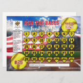 Bearbeitbar Softball Calendar Fundraiser Flyer USA Einladung (Vorne/Hinten)