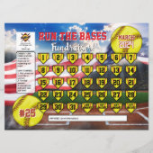 Bearbeitbar Softball Calendar Fundraiser Flyer USA Einladung (Vorderseite)