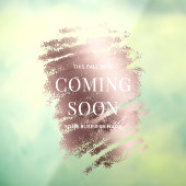 Bearbeitbar Stylish Bronze Geschäft Kommt bald Fensteraufkleber (Blatt 3)