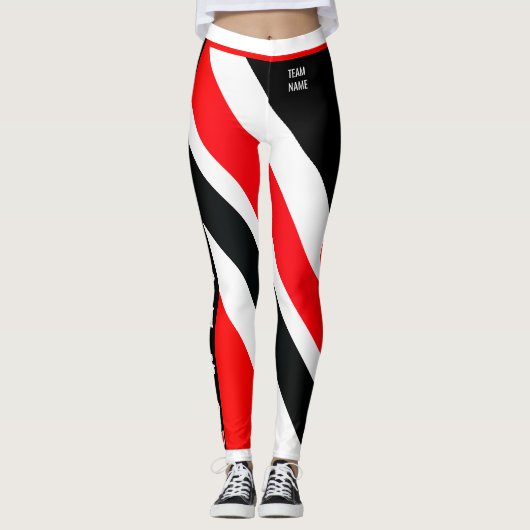 Bearbeitbar TRINBAGO (Teamname) Leggings (Vorderseite)