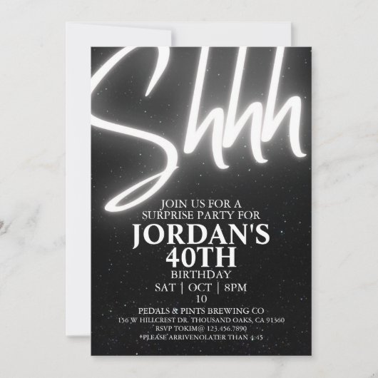 Bearbeitbar, überraschendes Party, Überraschung Ge Einladung (Vorderseite)