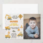 Bearbeitbar unter Party Einladung Bauwesen (Vorne/Hinten)