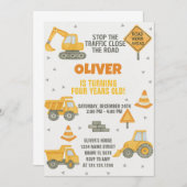 Bearbeitbar unter Party Einladung Bauwesen (Vorne/Hinten)