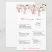 Bearbeitbar Was ist auf Ihrem Handy Baby Shower Ga (Vorne/Hinten)