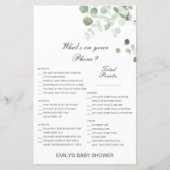 Bearbeitbar Was ist auf Ihrem Handy Baby Shower Ga (Vorderseite)