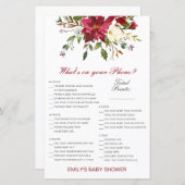 Bearbeitbar Was ist auf Ihrem Handy Baby Shower Ga (Vorne/Hinten)