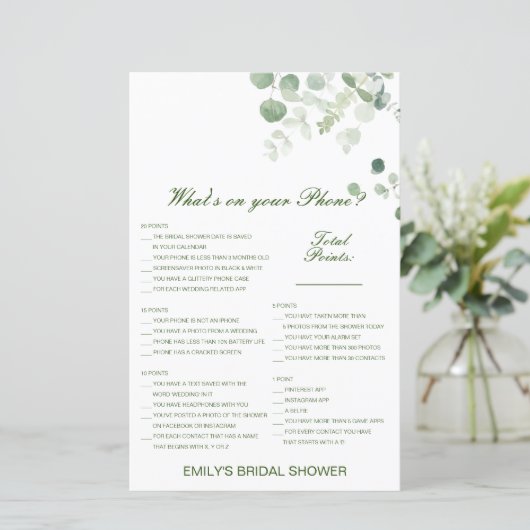 Bearbeitbar Was ist auf Ihrem Handy Brautparty Gam (Stehend Vorderseite)