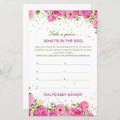 Bearbeitbar Was ist im Baby-Duschspiel der Bag? (Vorne/Hinten)