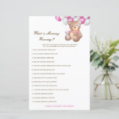 Bearbeitbar Was Mommy mit Baby Shower Game trägt (Stehend Vorderseite)