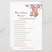 Bearbeitbar Was Mommy mit Baby Shower Game trägt (Vorne/Hinten)