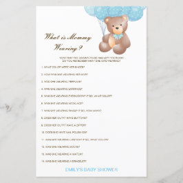 Bearbeitbar Was Mommy mit Baby Shower Game trägt