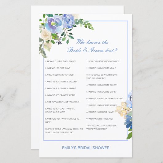 Bearbeitbar, wer Braut und Beste Karte kennt (Vorne/Hinten)