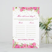 Bearbeitbar Wie alt waren sie? Brautparty Game (Stehend Vorderseite)