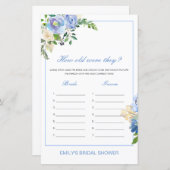 Bearbeitbar Wie alt waren sie? Brautparty Game (Vorne/Hinten)