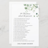 Bearbeitbare 20 Fragen zu Kinderdusche (Vorne/Hinten)