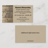 Bearbeitbare Abdichtungsdienste Visitenkarte (Vorne/Hinten)